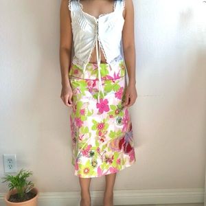 🦋 Y2k sequin butterfly floral midi skirt 🦋